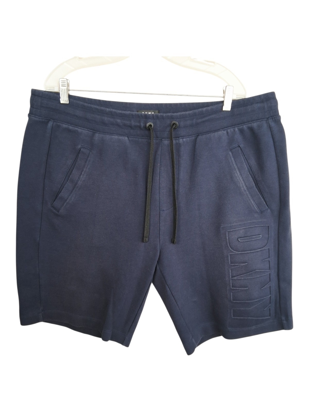 Dkny Men's Navy Drawstring Logo Athletic Shorts
